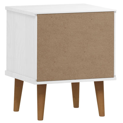 Mesita De Noche Molde Madera Maciza De Pino Blanca 40x35x48 Cm_4