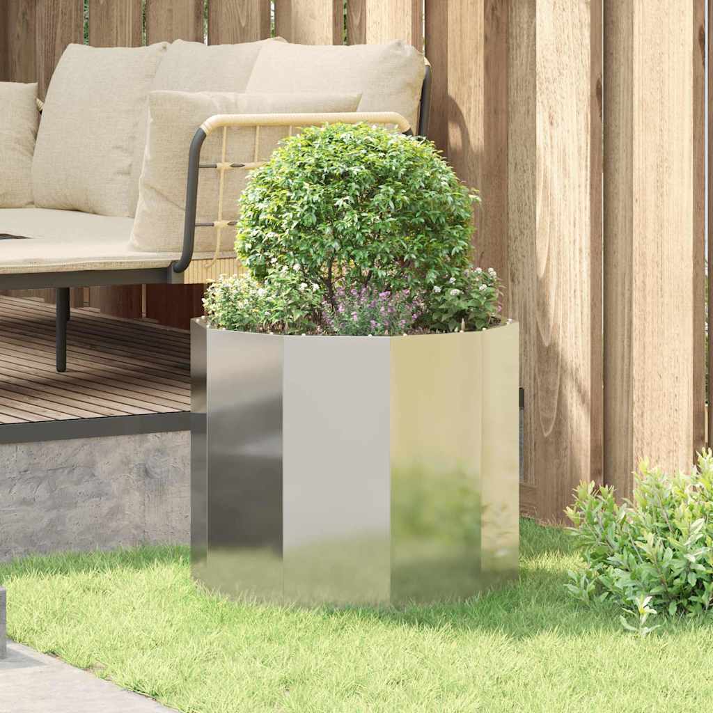 Jardinera Plateado 60 X 60 X 50 Cm Acero Galvanizado_3