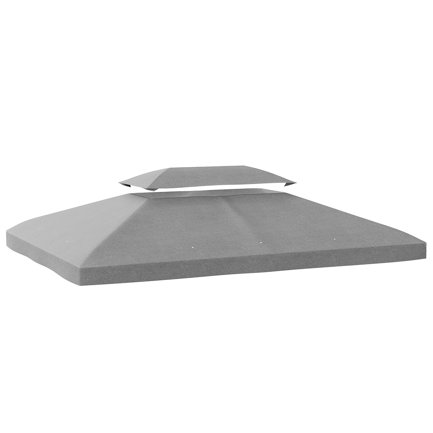Outsunny Techo De Repuesto Para Cenador 4x3 M Con Techo Doble Anti-uv Gris Claro_0