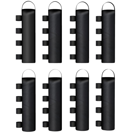 Outsunny Pack 8 Pesos De Tela Oxford Para Carpas Cenador Pabellón Negro_0