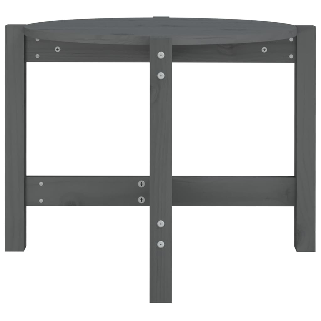 Mesa De Centro De Madera Maciza De Pino Gris 62,5x45 Cm_3