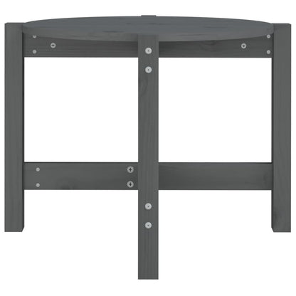 Mesa De Centro De Madera Maciza De Pino Gris 62,5x45 Cm_3