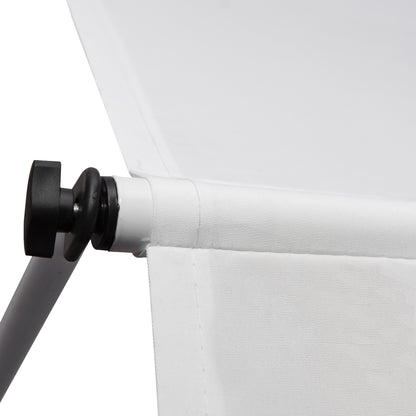 Outsunny Toldo Manual Retráctil 300x150x170-280 Cm Con Altura Ajustable Blanco_4