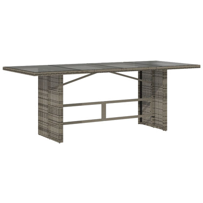 Set Comedor Jardín 7 Pzas Y Cojines Ratán Sintético Gris / Vetonek_2