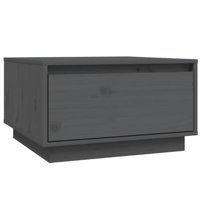 Mesa De Centro De Madera Maciza De Pino Gris 55x56x32 Cm_0