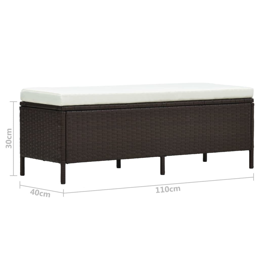 Vidaxl Set Muebles De Jardín 3 Pzas Y Cojines Ratán Sintético Marrón_2