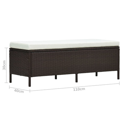 Vidaxl Set Muebles De Jardín 3 Pzas Y Cojines Ratán Sintético Marrón_2