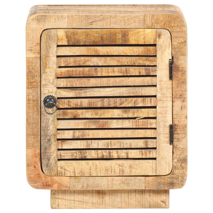Mesita De Noche De Madera De Mango Rugosa 40x30x50 Cm_1