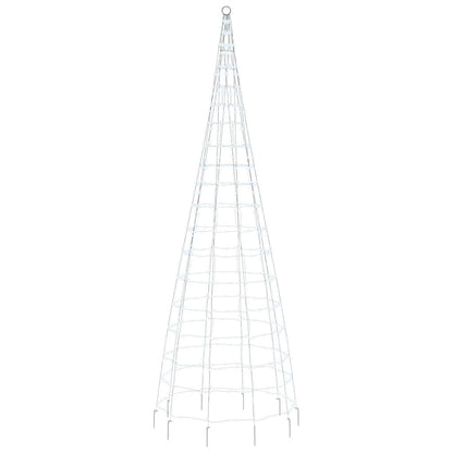 Vidaxl Árbol De Navidad En Asta De Bandera 550 Led Blanco Frío 300 Cm_3