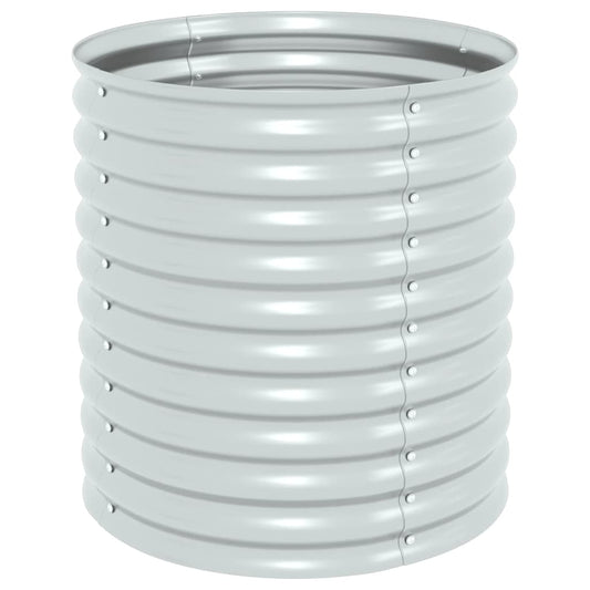 Arriate De Acero Galvanizado Plateado 80x80x81 Cm_0