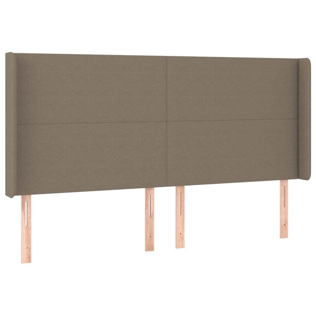 Cama Box Spring Colchón Y Luces Led Tela Gris Taupe 200x200 Cm / Vetonek_1