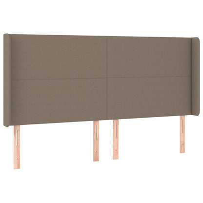 Cama Box Spring Colchón Y Luces Led Tela Gris Taupe 200x200 Cm / Vetonek_1