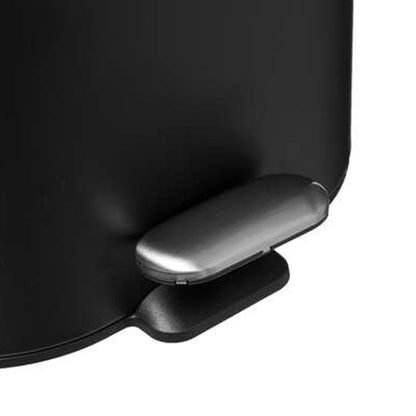 Cubo Pedal Acero Inoxidable Siliflex 6 L Negro