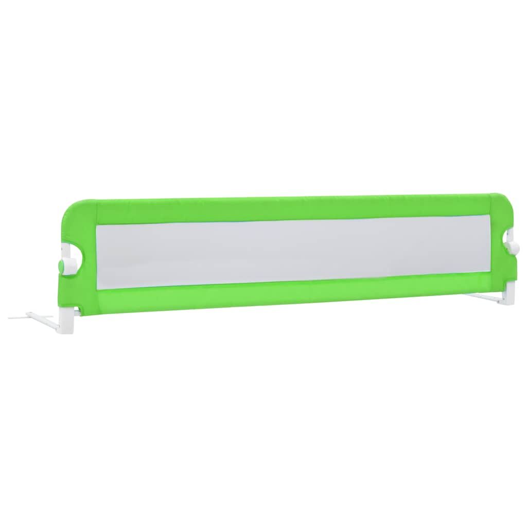 Vidaxl Barandilla De Seguridad Cama De Niño Poliéster Verde 180x42 Cm_0