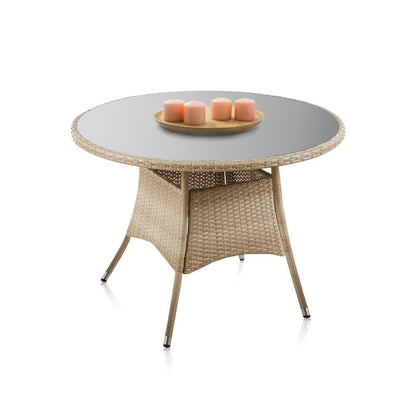 Mesa Redonda De Exterior Kiba Rattán, Rattan, 105 X 73 X 105_0
