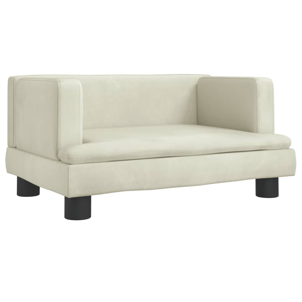 Cama Para Perros De Terciopelo Crema 60x40x30 Cm / Vetonek_0