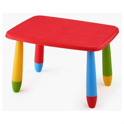Mesita Infantil Rectangular Roja, Y 2 Sillas