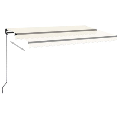 Toldo Manual Retráctil Con Led Color Crema 400x350 Cm_2