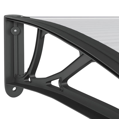 Marquesina De Puerta Policarbonato Negro 300x100 Cm_5