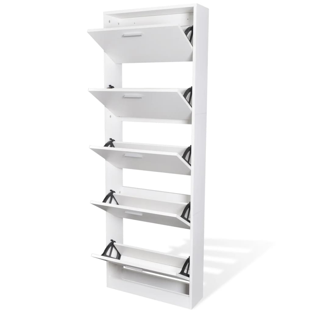 Mueble Zapatero Blanco Con 5 Compartimentos / Vetonek_2