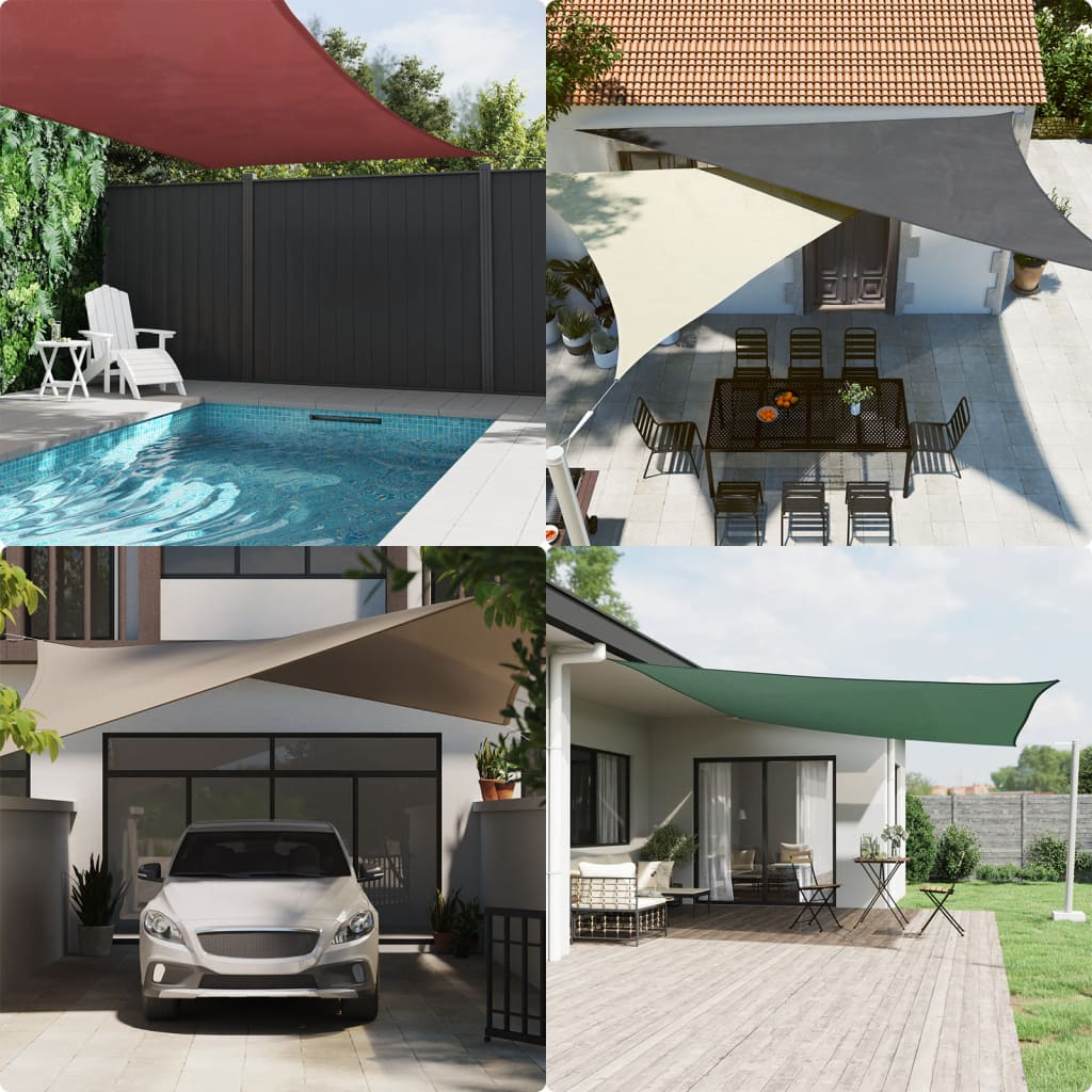 Toldo De Vela Cuadrado Tela Oxford Naranja 2x2 M_1