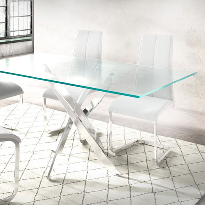 Pack 4 Sillas De Comedor Smile Símil Piel Tapizado, Blanco, 44,9 X 100 X 38_2