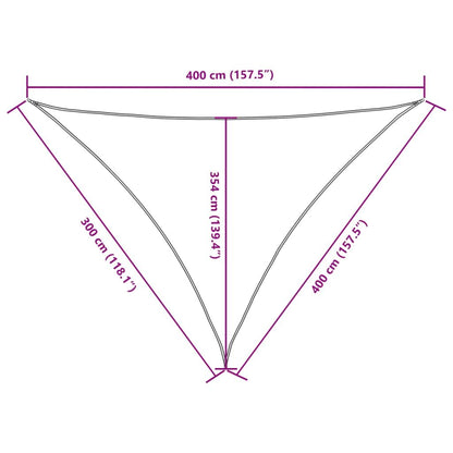 Vidaxl Toldo De Vela Triangular Tela Oxford Gris Antracita 3x4x4 M_2