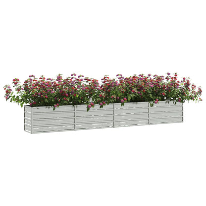 Arriate De Acero Galvanizado Plateado 320x40x45 Cm_2