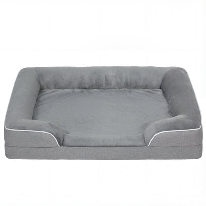 Pawhut Cama Para Perros Medianos Con Base Antideslizante 91,5x68,5x16,5 Cm Gris_0