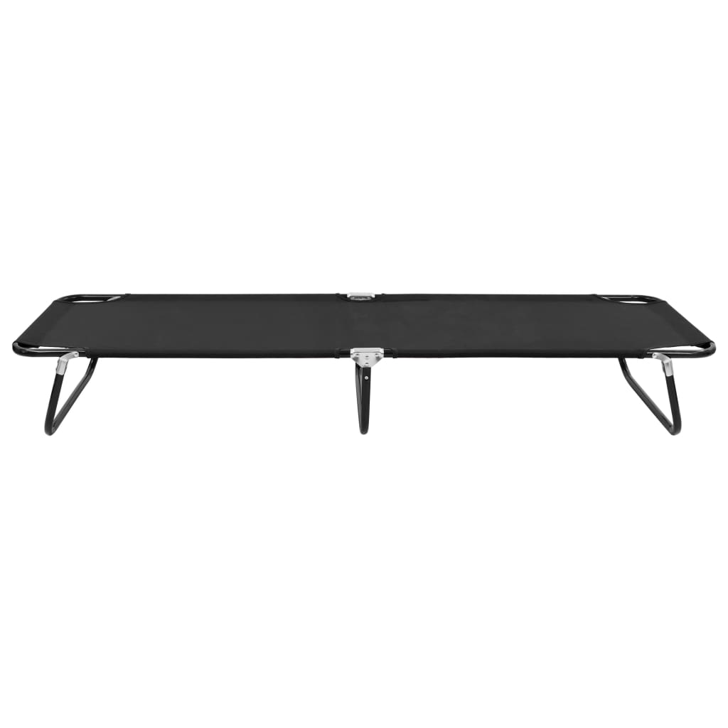 Tumbona Plegable Acero Negro_1