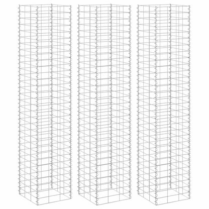 Arriates De Gaviones 3 Unidades Hierro 30x30x150 Cm_1