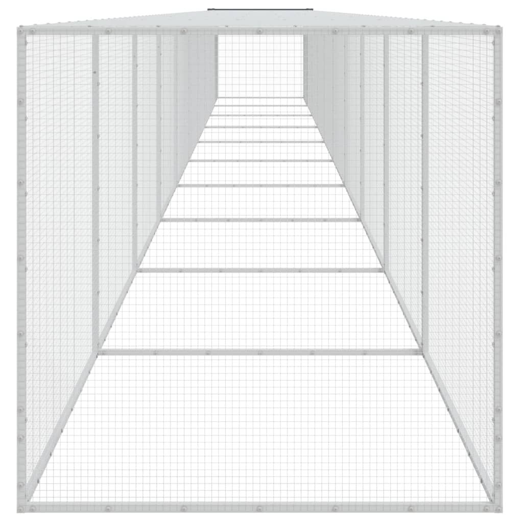 Vidaxl Gallinero Con Techo Acero Galvanizado Antracita 1003x98x90 Cm_3