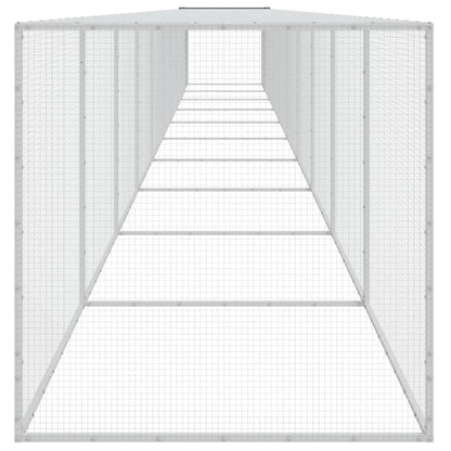 Vidaxl Gallinero Con Techo Acero Galvanizado Antracita 1003x98x90 Cm_3