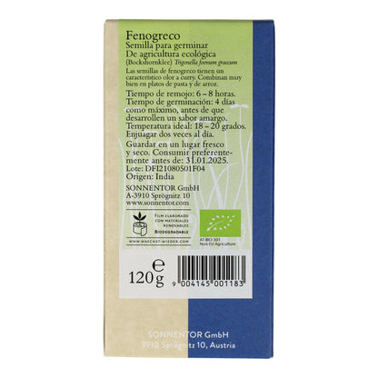 Semillas fenogreco eco para germinar