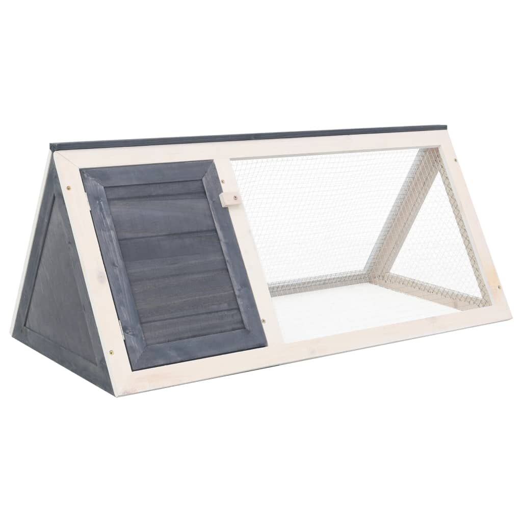 Vidaxl Conejera Jaula De Animales De Madera Gris_0