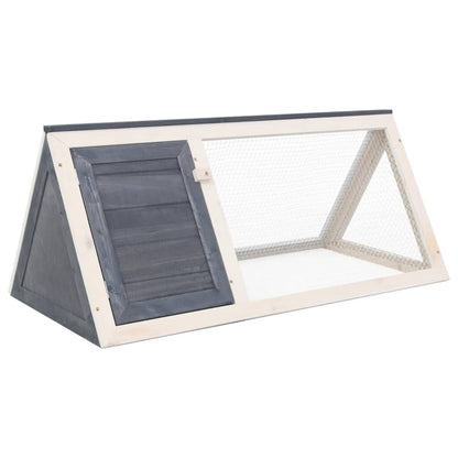 Vidaxl Conejera Jaula De Animales De Madera Gris_0