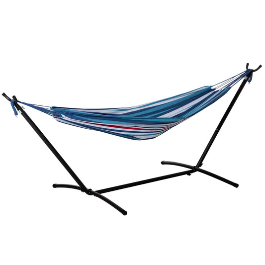Outsunny Hamaca Con Soporte 310x117 Cm Hamaca De Camping Con Bolsa De Transporte_0