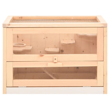 Vidaxl Jaula Para Hámster Madera Maciza Abeto 60x35,5x42 Cm_3