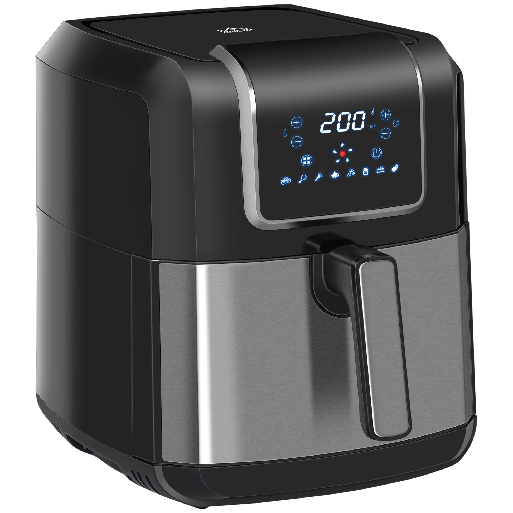 Homcom Freidora De Aire 6,5l 1700w 8 Programas Pantalla Led Táctil Temporizador_0