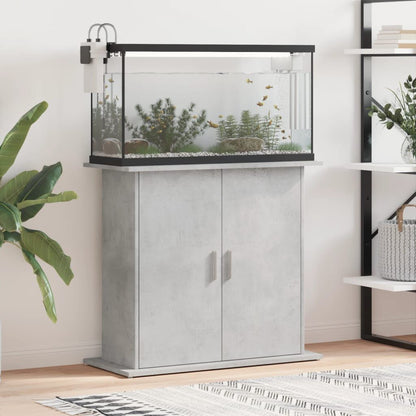 Vidaxl Soporte Para Acuario De Hormigón Gris 81x36x73 Cm De Madera Sintética_1