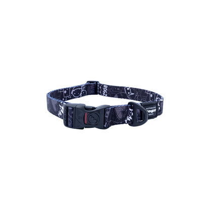 Collar Para Perro, Modelo Fusion De Rogz, Estampado Graffiti Negro. Talla Xl (39-64kg)_0