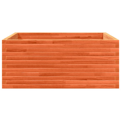 Jardinera De Madera Maciza De Pino Marrón Cera 110x110x46 Cm_5