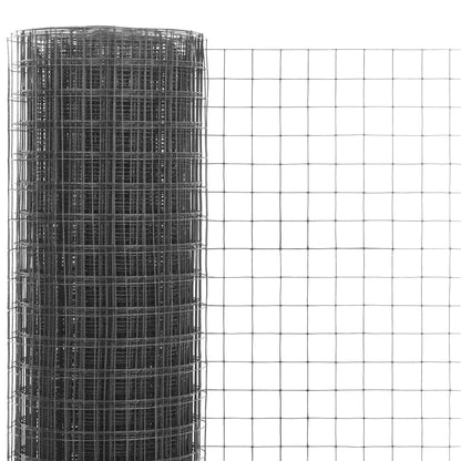 Alambrada De Gallinero Acero Revestimiento Pvc Gris 25x1 M / Vetonek_3