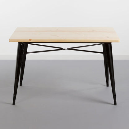 Mesa De Comedor Rectangular Iron Wood 120x80x74cm Thinia Home_1