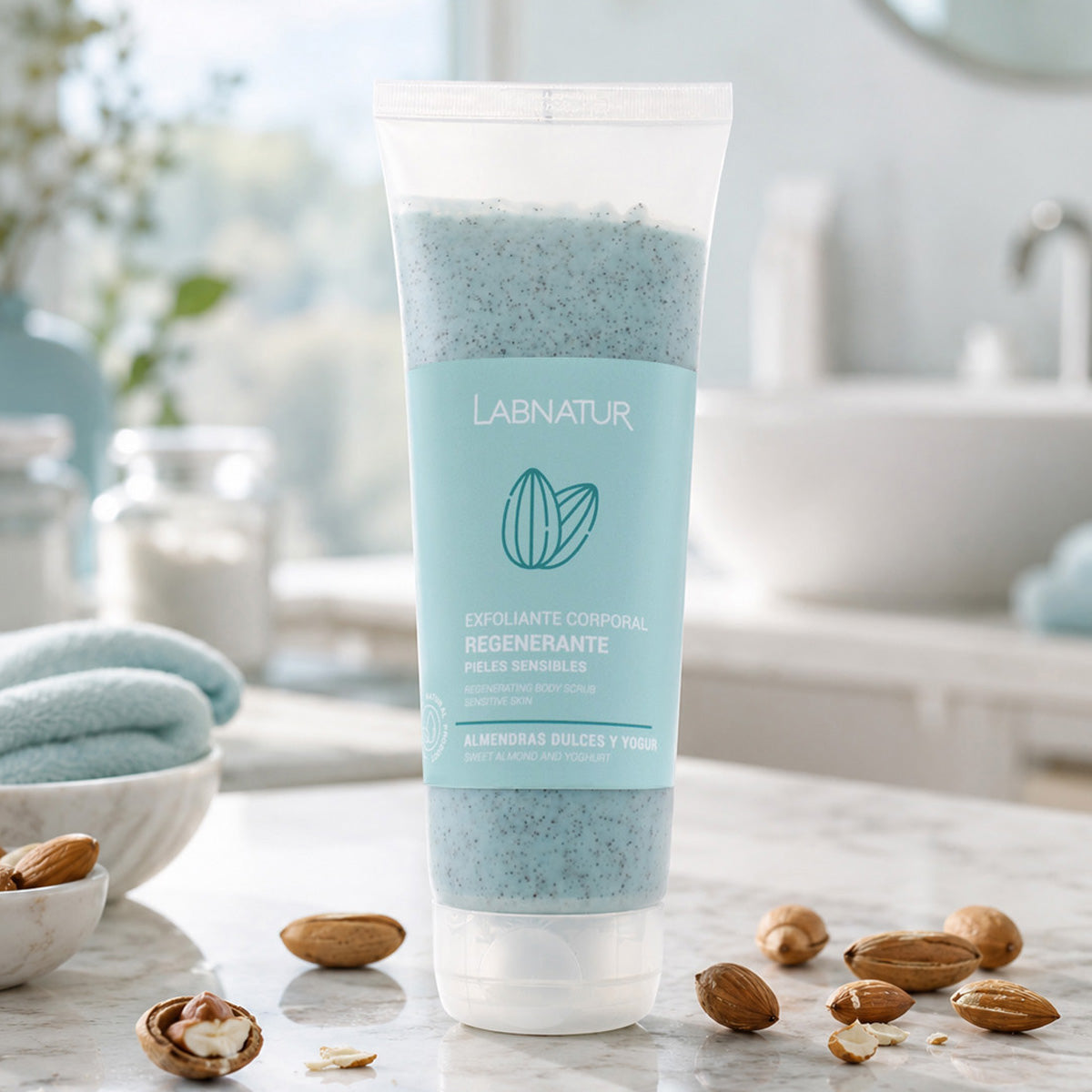 Exfoliante Corporal Almendras Dulces y Yogur Labnatur 250 ml | Nutritivo | Piel Suave | Renovación Corporal_1