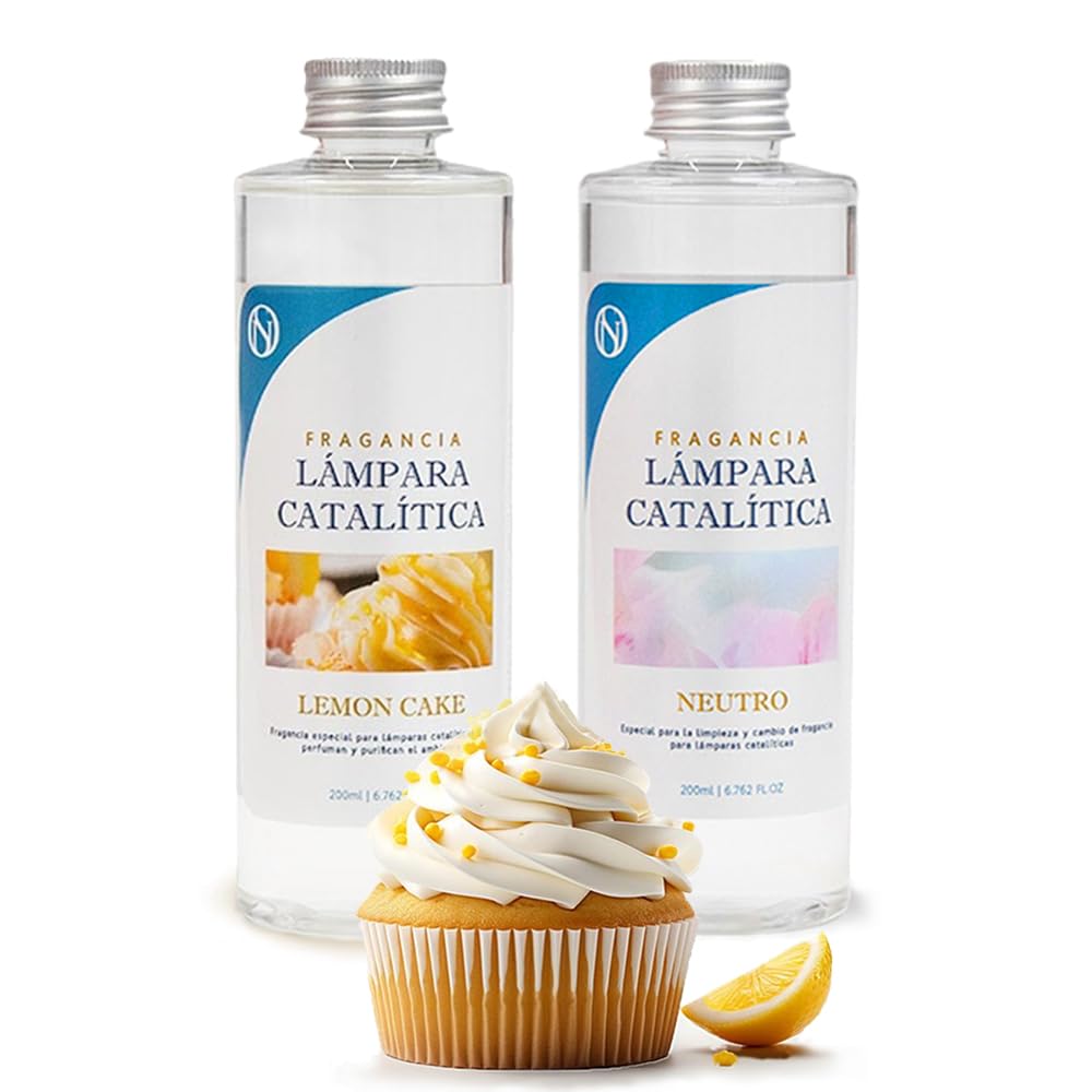 Pack Ahorro 2x Fragancias Lámpara Catalítica 200ml: 1 Aroma Lemon Cake + Limpiador Neutro_0