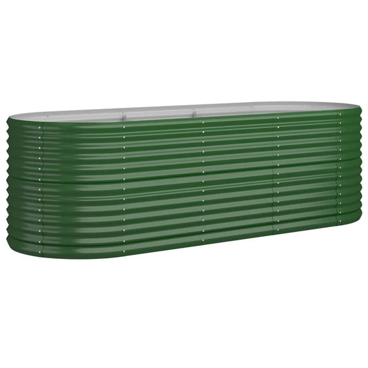 Jardinera Arriate Acero Galvanizado Verde 224x80x68 Cm_0