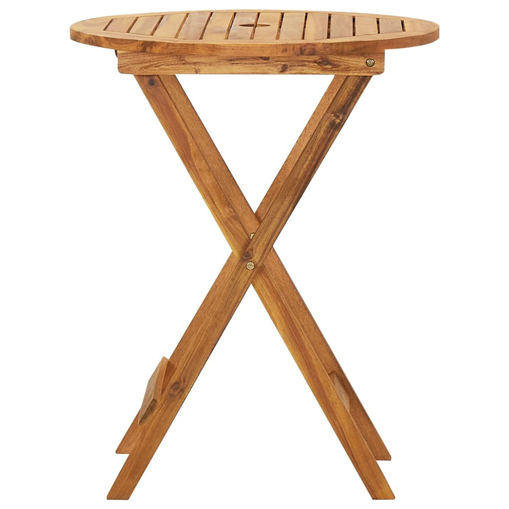 Vidaxl Comedor De Jardín Plegable 3 Piezas Madera Maciza De Acacia_3