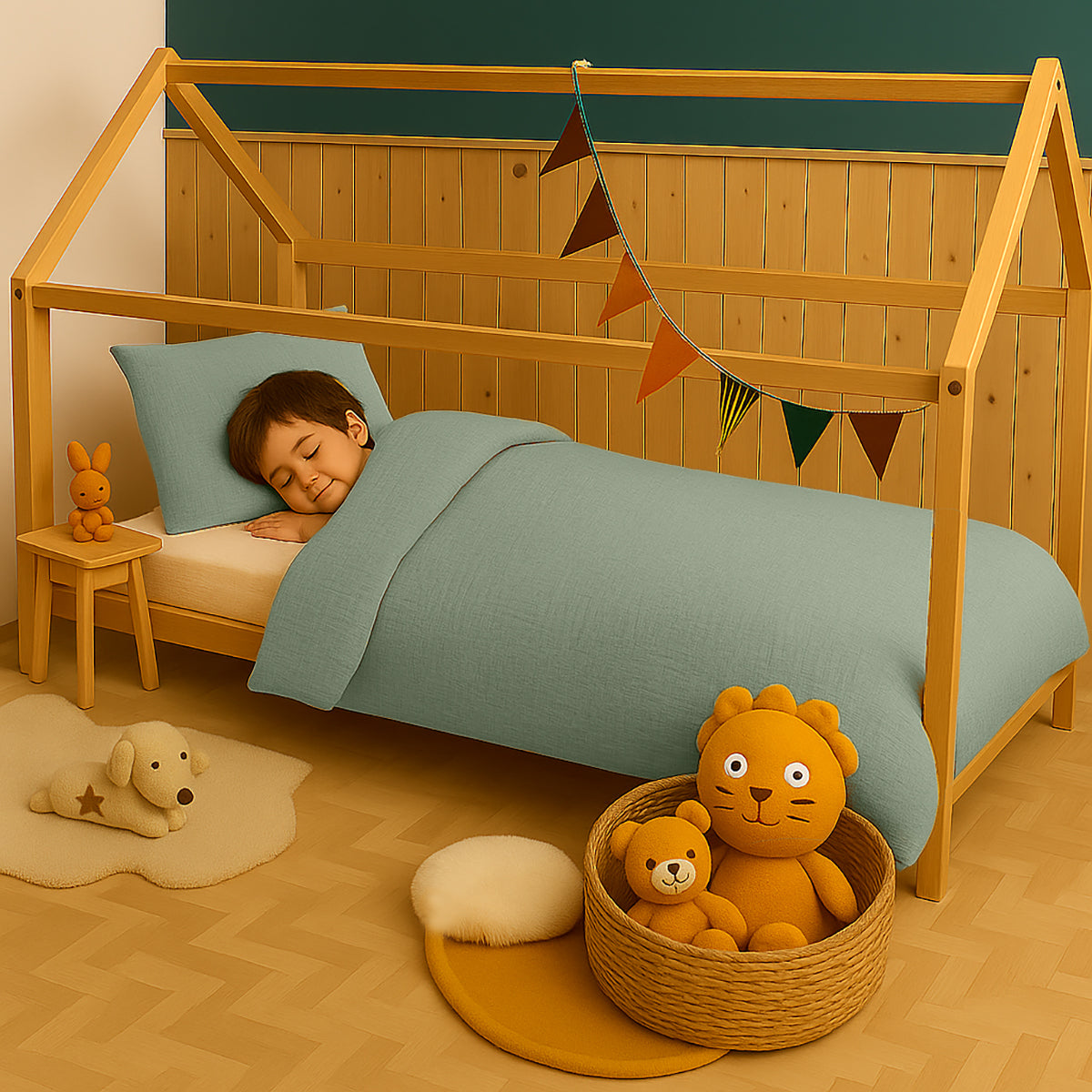 Funda Nórdica De Algodón Bio Verde_5