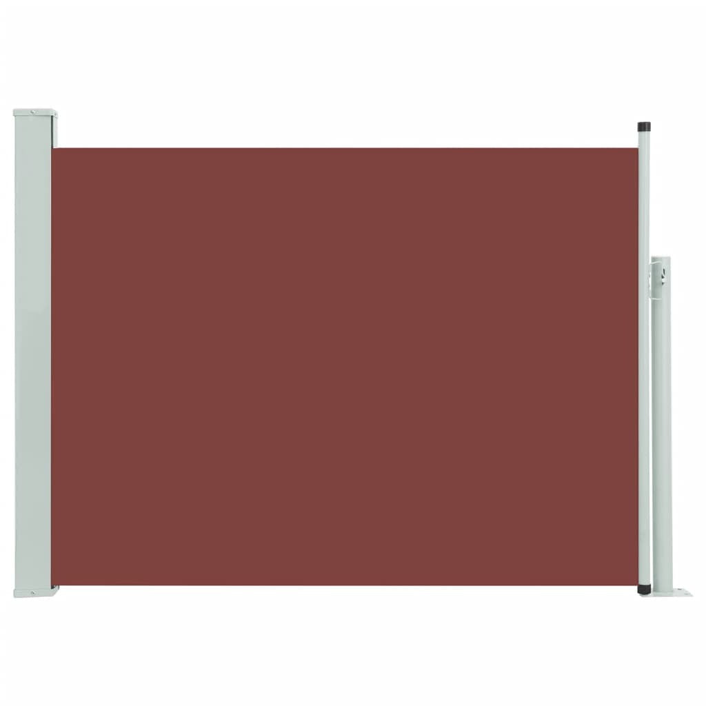 Vidaxl Toldo Lateral Retráctil De Jardín Marrón 117x500 Cm_0